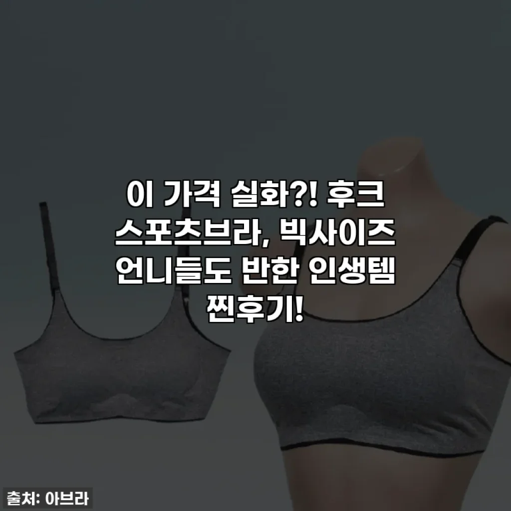이 가격 실화?! 후크 스포츠브라, 빅사이즈 언니들도 반한 인생템 찐후기!
