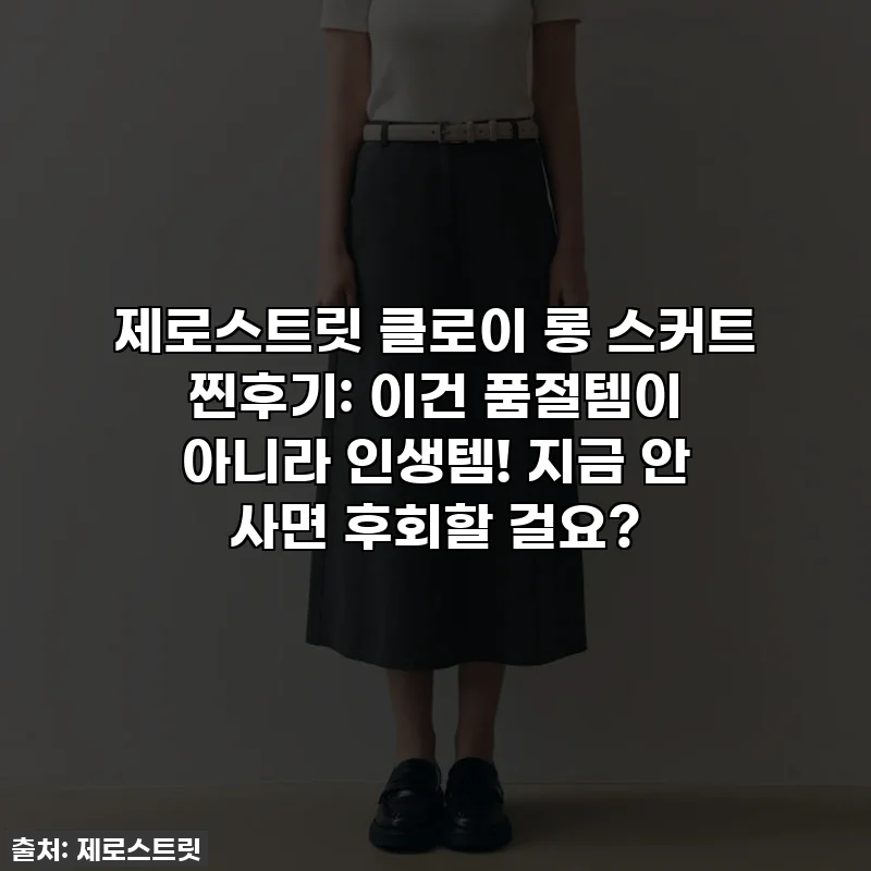 제로스트릿 클로이 롱 스커트 찐후기: 이건 품절템이 아니라 인생템! 지금 안 사면 후회할 걸요?