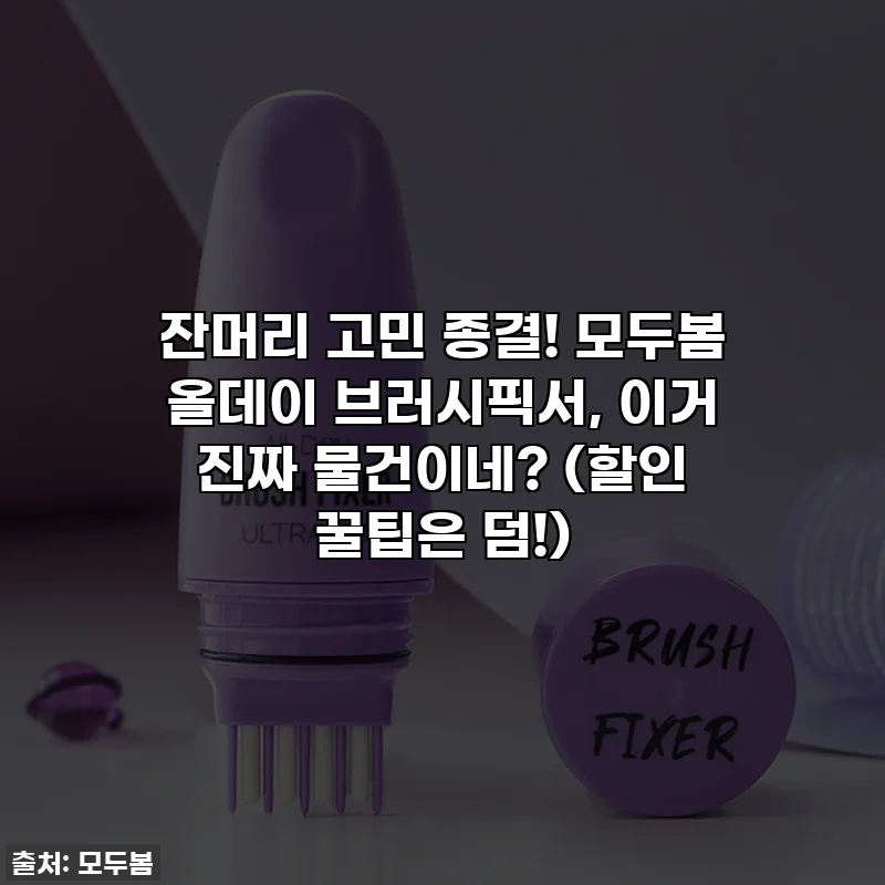잔머리 고민 종결! 모두봄 올데이 브러시픽서, 이거 진짜 물건이네? (할인 꿀팁은 덤!)