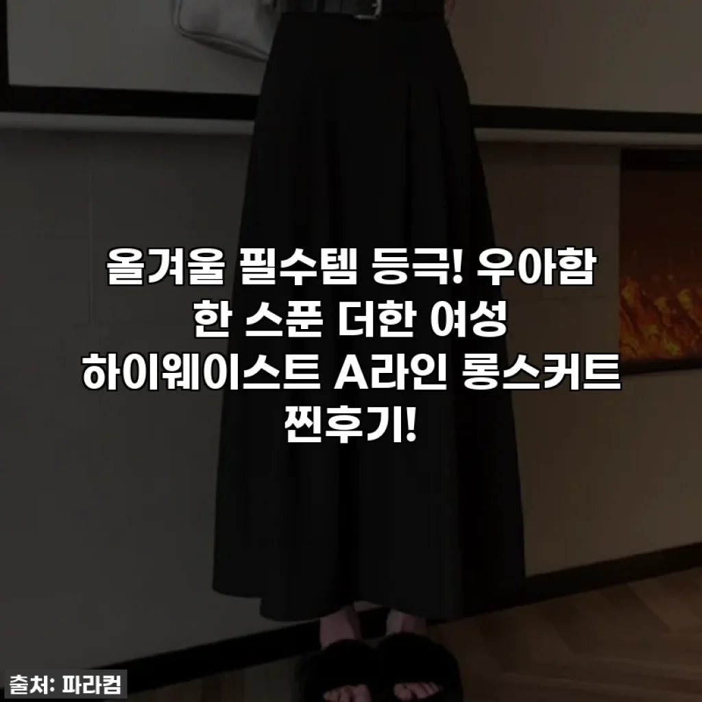 올겨울 필수템 등극! 우아함 한 스푼 더한 여성 하이웨이스트 A라인 롱스커트 찐후기!