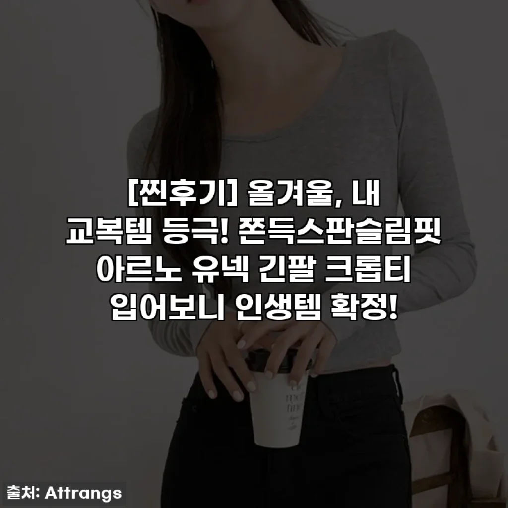 [찐후기] 올겨울, 내 교복템 등극! 쫀득스판슬림핏 아르노 유넥 긴팔 크롭티 입어보니 인생템 확정!