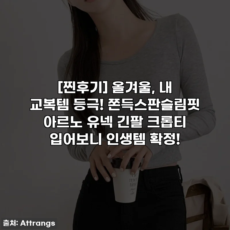 [찐후기] 올겨울, 내 교복템 등극! 쫀득스판슬림핏 아르노 유넥 긴팔 크롭티 입어보니 인생템 확정!