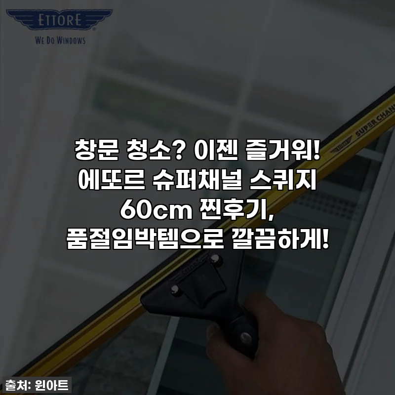 창문 청소? 이젠 즐거워! 에또르 슈퍼채널 스퀴지 60cm 찐후기, 품절임박템으로 깔끔하게!