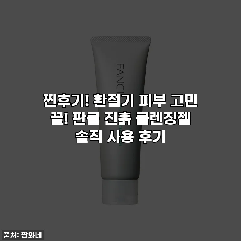 찐후기! 환절기 피부 고민 끝! 판클 진흙 클렌징젤 솔직 사용 후기