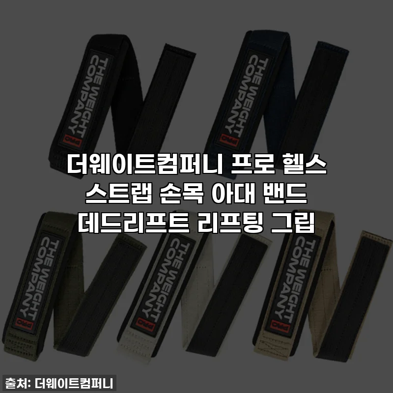 더웨이트컴퍼니 프로 헬스 스트랩 손목 아대 밴드 데드리프트 리프팅 그립