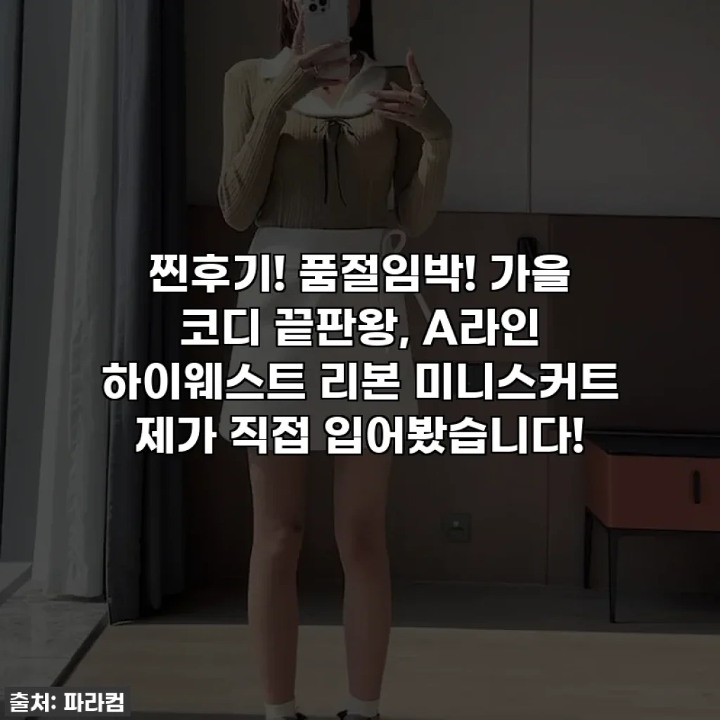 찐후기! 품절임박! 가을 코디 끝판왕, A라인 하이웨스트 리본 미니스커트 제가 직접 입어봤습니다!
