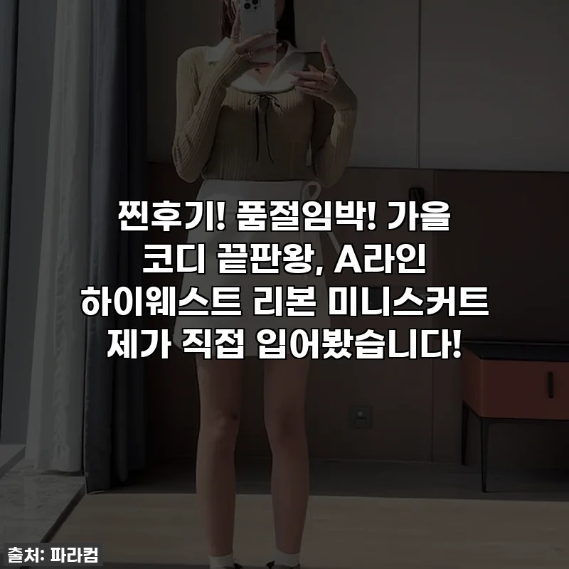 찐후기! 품절임박! 가을 코디 끝판왕, A라인 하이웨스트 리본 미니스커트 제가 직접 입어봤습니다!