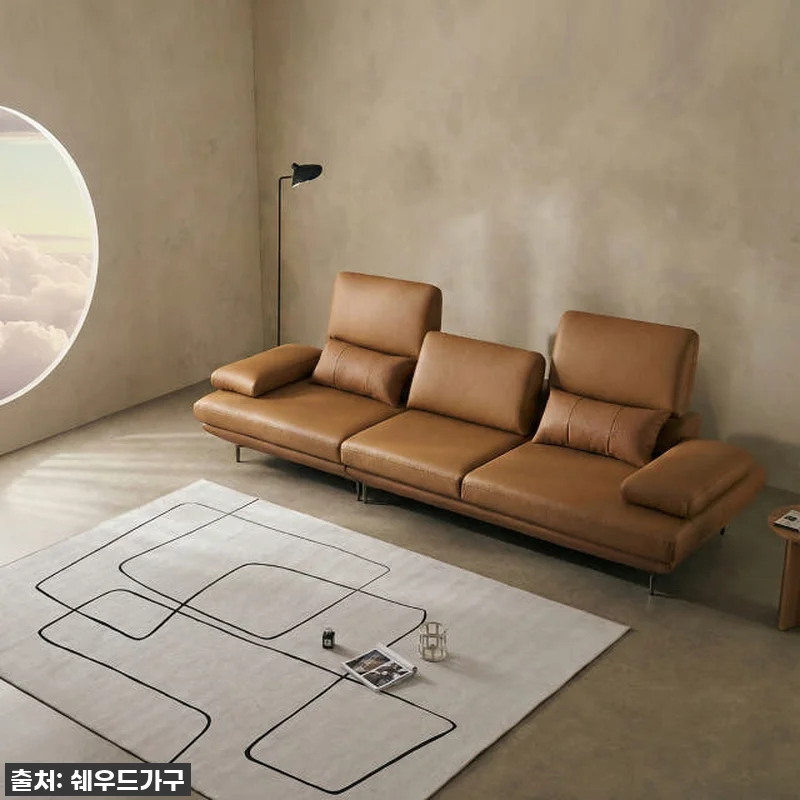 거실 분위기 대반전! 쉐우드가구 테소로 이태리 통가죽 스윙 소파, 이 가격 실화? 찐 사용 후기!