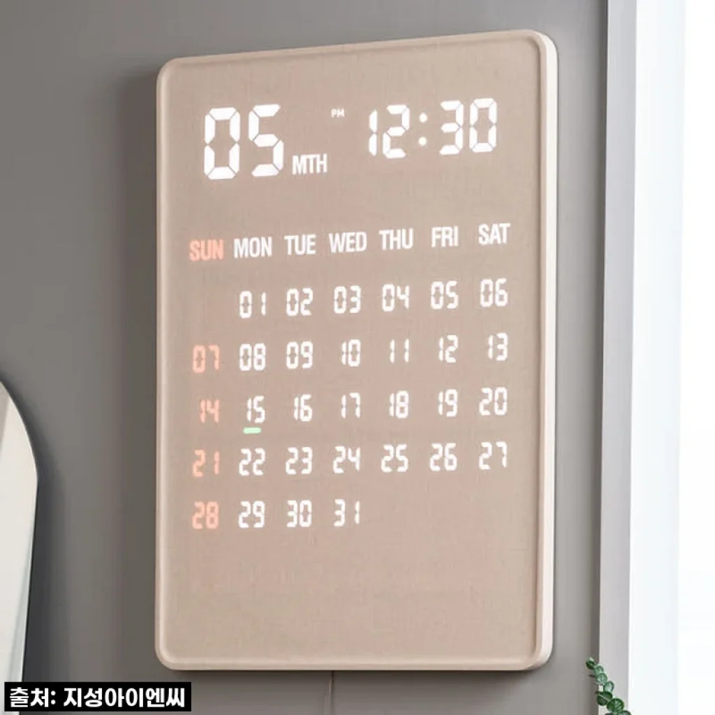 이 가격 실화?! ✨ 플라이토 자이언트 전자달력 벽시계, 우리 집 거실 인테리어 끝판왕 등극! 🕰️