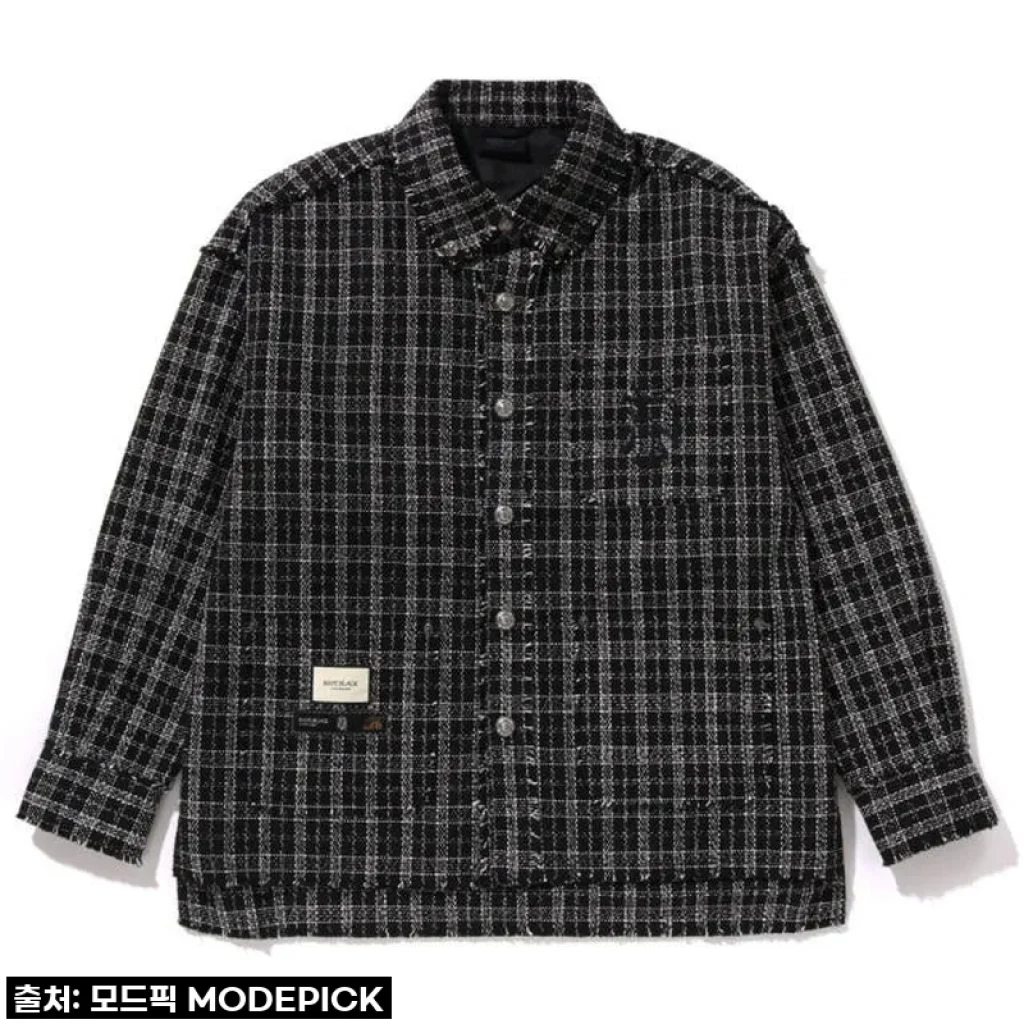 베이프 트위드 체커 샤켓, 이거 진짜 물건이네? 가을 겨울 코디 끝판왕 실착 후기!