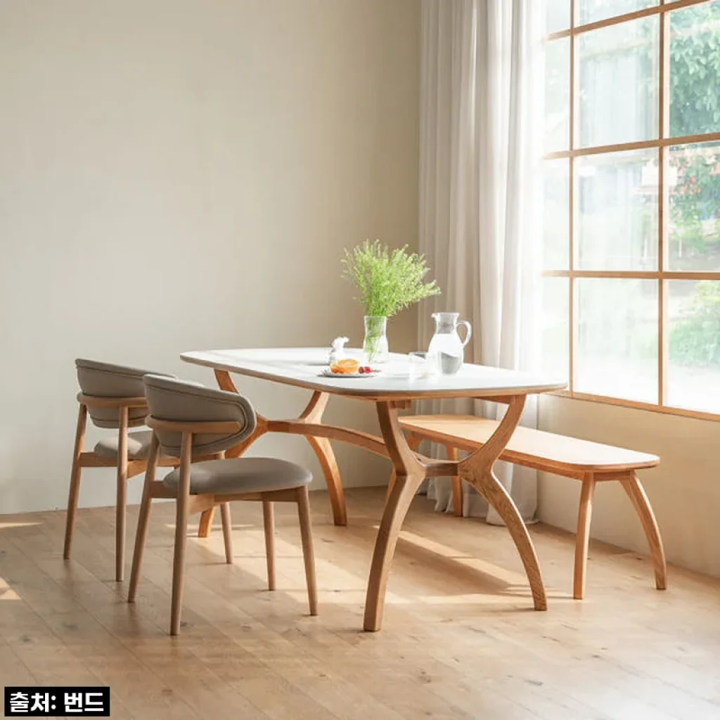 6개월 고민 끝에 찾은 우리 집 '인생 식탁'! 번드 카린 포세린 세라믹 타원 원목 식탁 오크 1800 내돈내산 찐후기