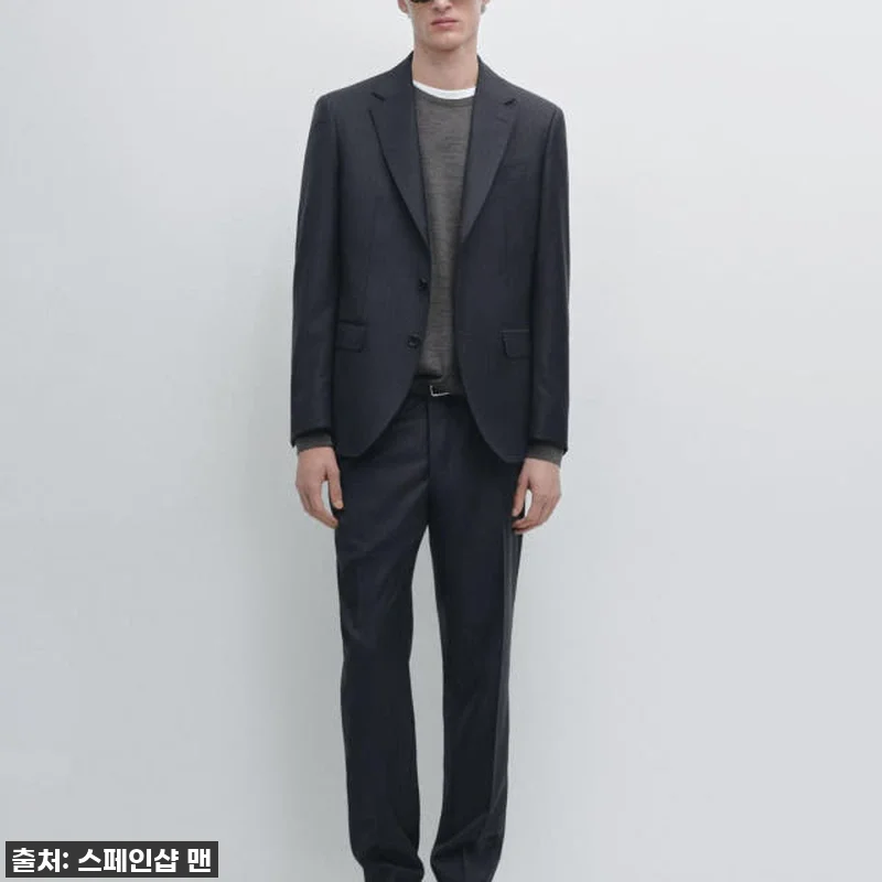 마시모두띠 프리미엄 울 스트라이프 블 관련 이미지 1