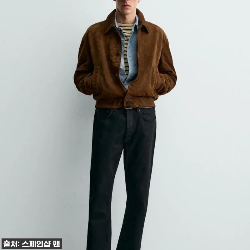 자라 크롭핏 스웨이드 레더 재킷 X 관련 이미지 1