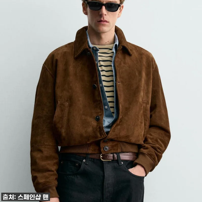 자라 크롭핏 스웨이드 레더 재킷 X 관련 이미지 2