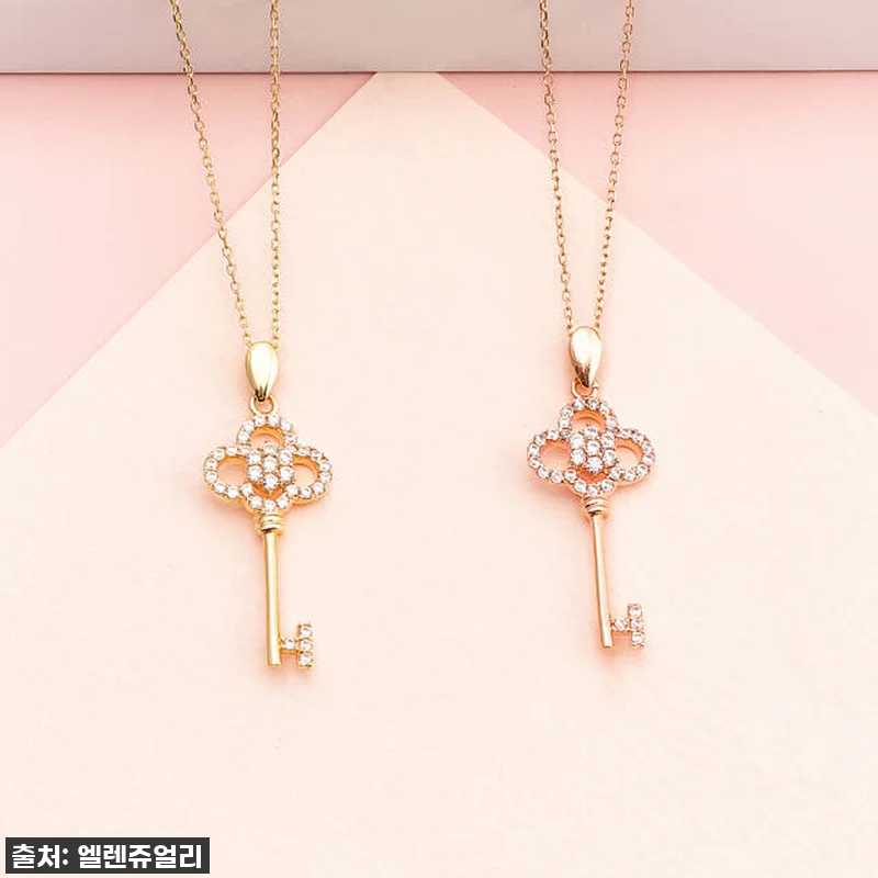 14K 행운의 황금 열쇠 금 목걸이, 관련 이미지 3