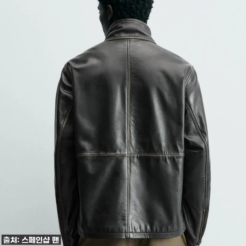 자라 한정판 빈티지 블랙 레더 재킷 관련 이미지 3