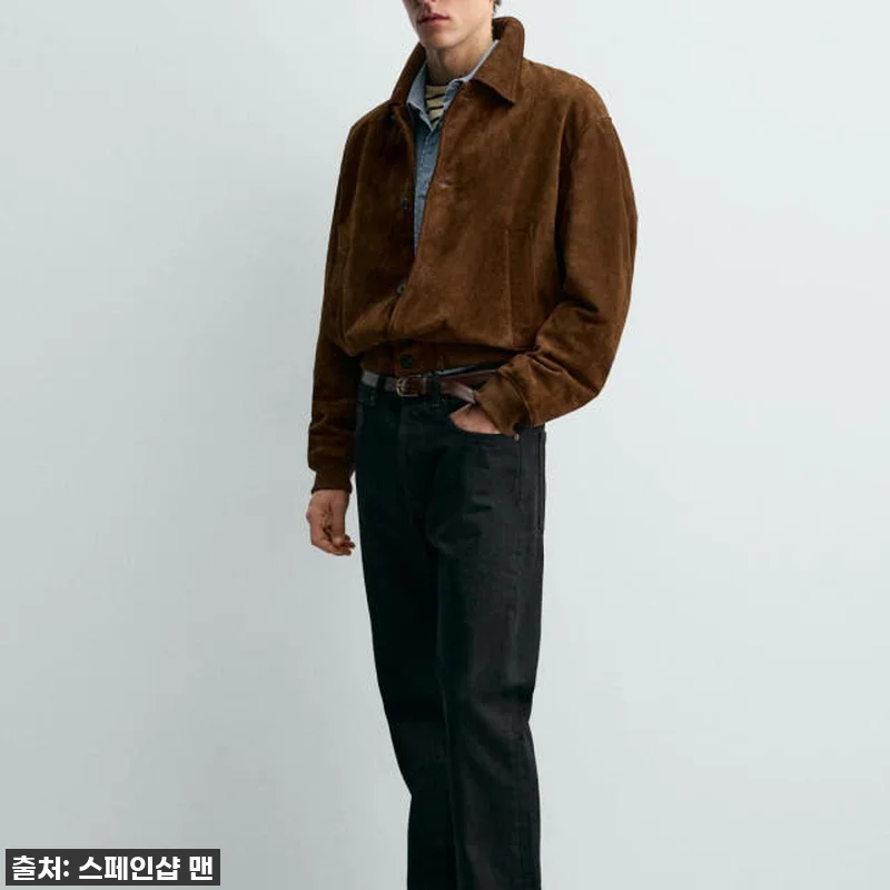 자라 크롭핏 스웨이드 레더 재킷 X 관련 이미지 4