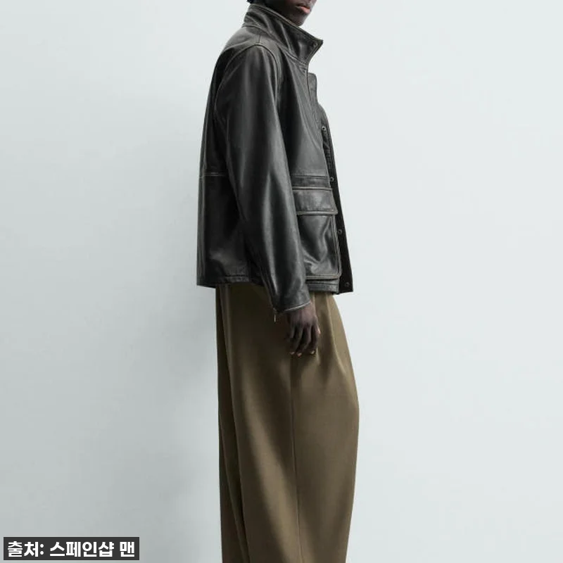 자라 한정판 빈티지 블랙 레더 재킷 관련 이미지 4