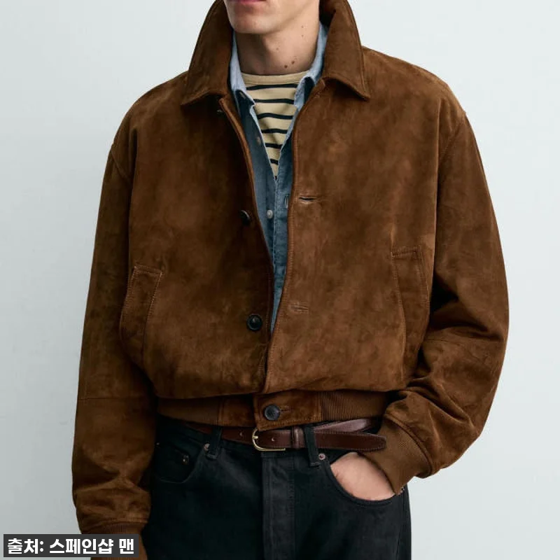 자라 크롭핏 스웨이드 레더 재킷 X 관련 이미지 5