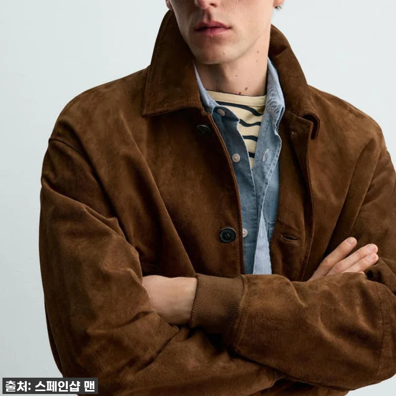 자라 크롭핏 스웨이드 레더 재킷 X 관련 이미지 6