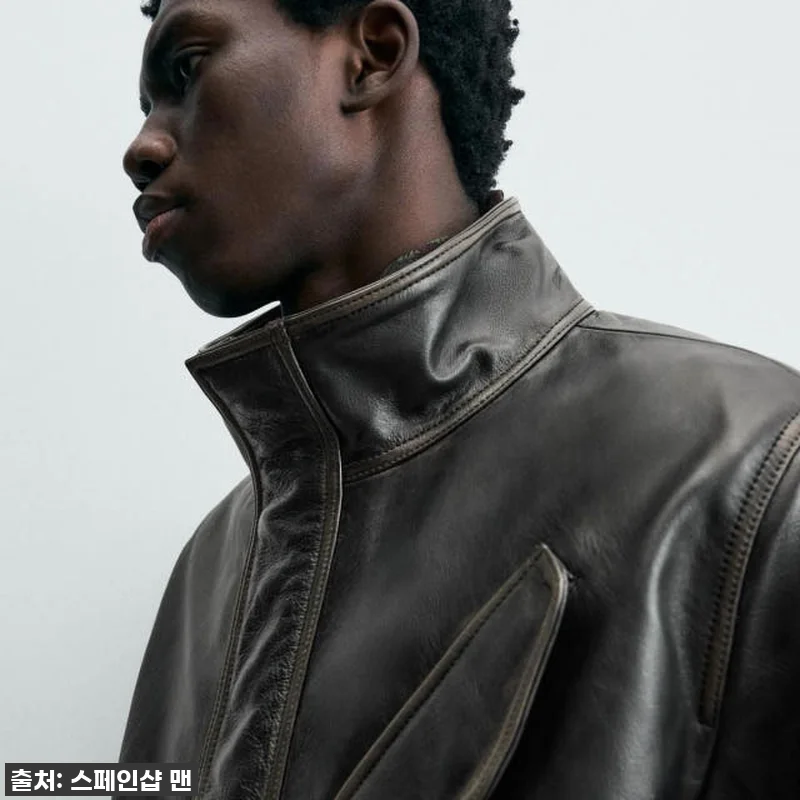 자라 한정판 빈티지 블랙 레더 재킷 관련 이미지 6