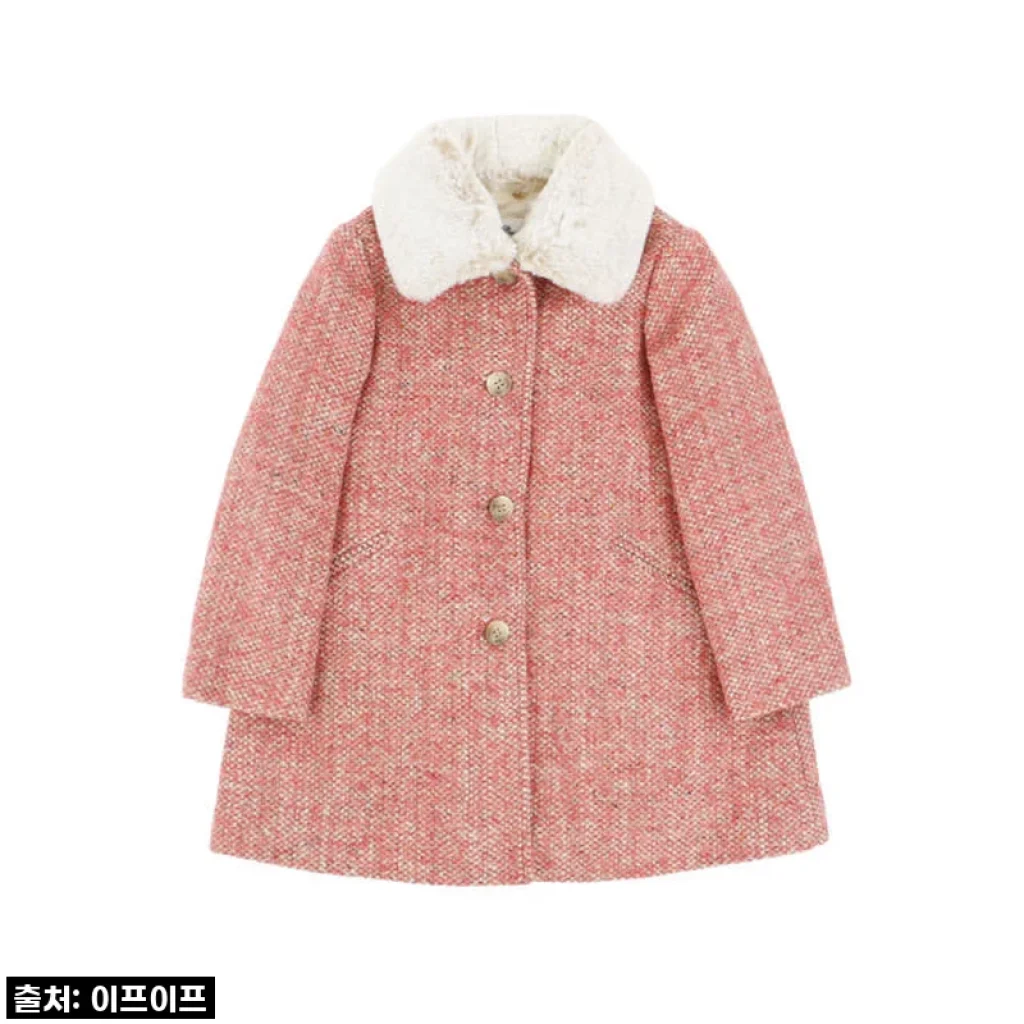 봉쁘앙 키즈 페이크퍼 카라 피코트, 우리 아이 겨울 스타일의 완성! 직접 입혀보니 반했어요