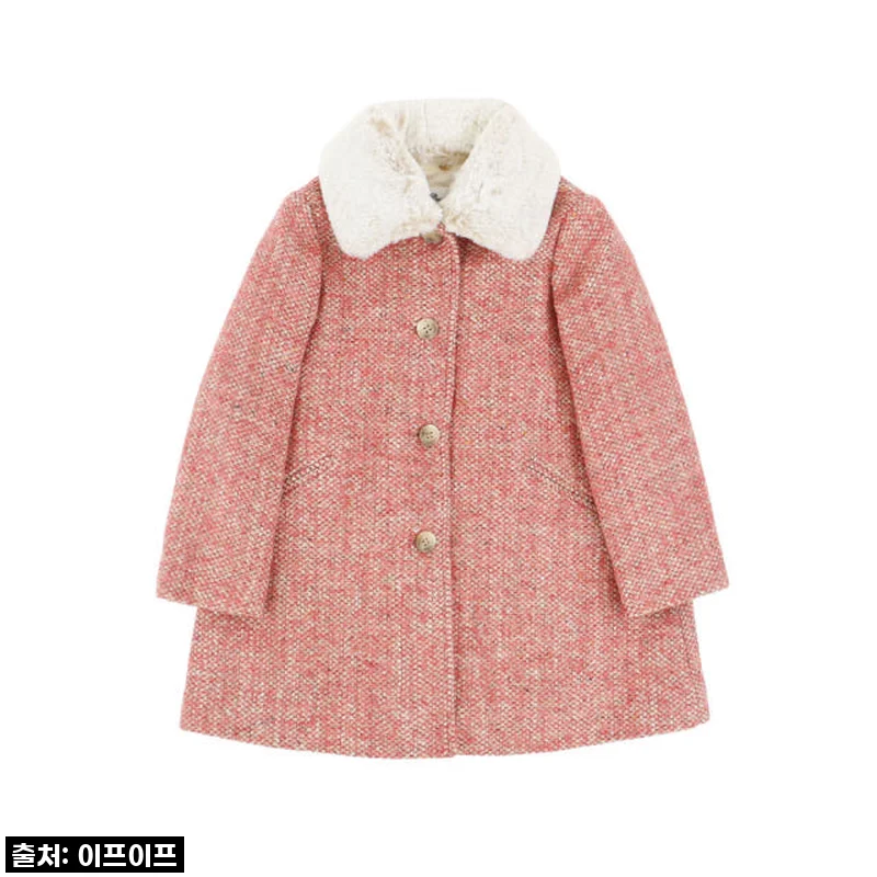 봉쁘앙 키즈 페이크퍼 카라 피코트, 우리 아이 겨울 스타일의 완성! 직접 입혀보니 반했어요