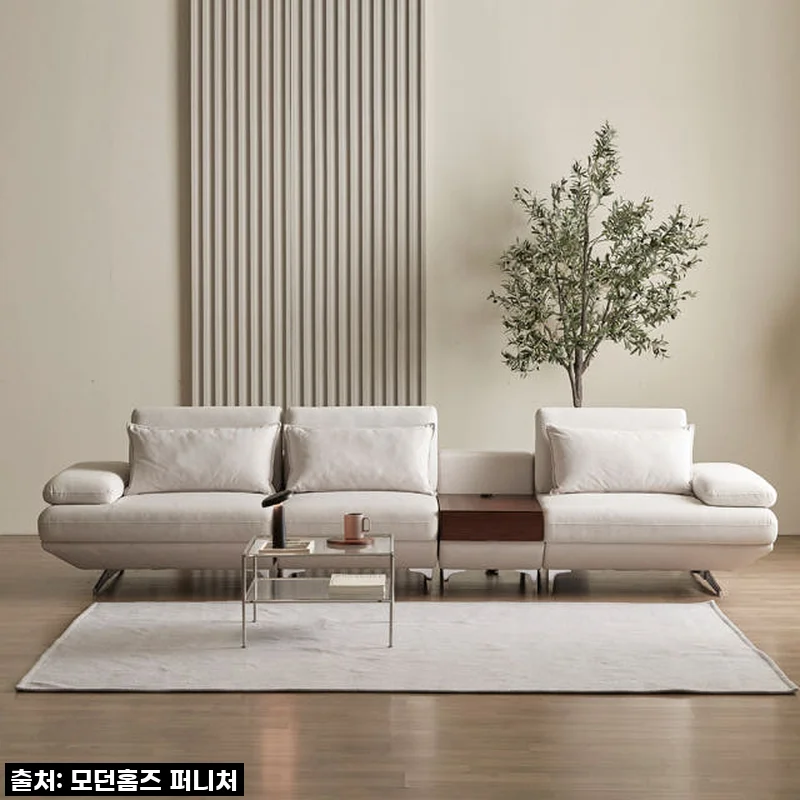 모던홈즈 어거스트 4인용 패브릭 소파, 우리 집을 환하게 밝혀준 선택! 솔직 사용 후기