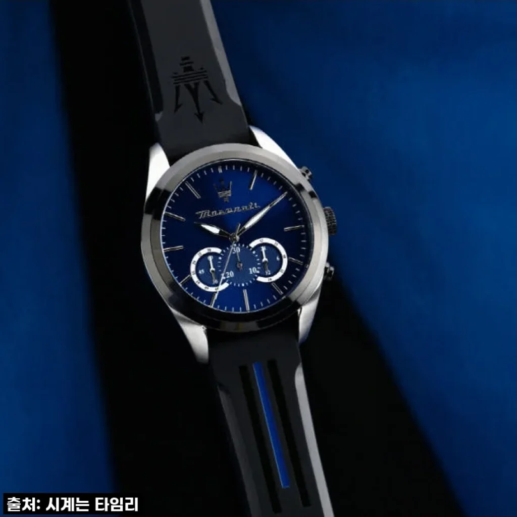 이탈리안 감성을 손목 위에, 마세라티 TRAGUARDO 블루 고무 시계, 직접 경험해보니!