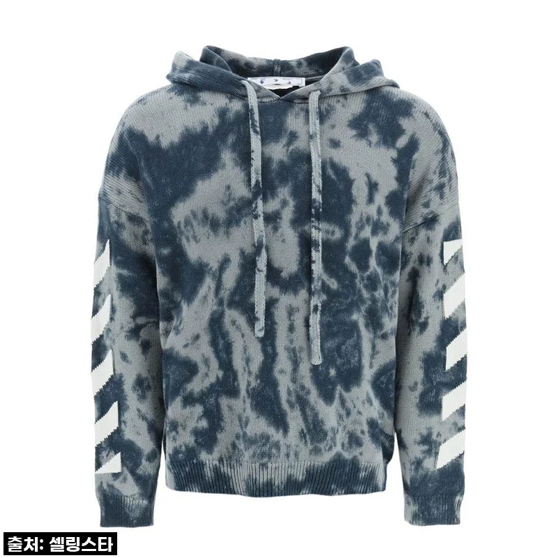 오프화이트 애로우 타이다이 니트 후드, 제가 직접 입어보니 (OMHA169F22KNI001)