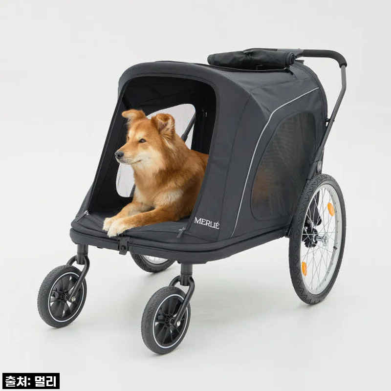 멀리 중대형견 강아지유모차 MW8 보스코블랙, 우리 댕댕이와 함께하는 행복한 산책 필수템!