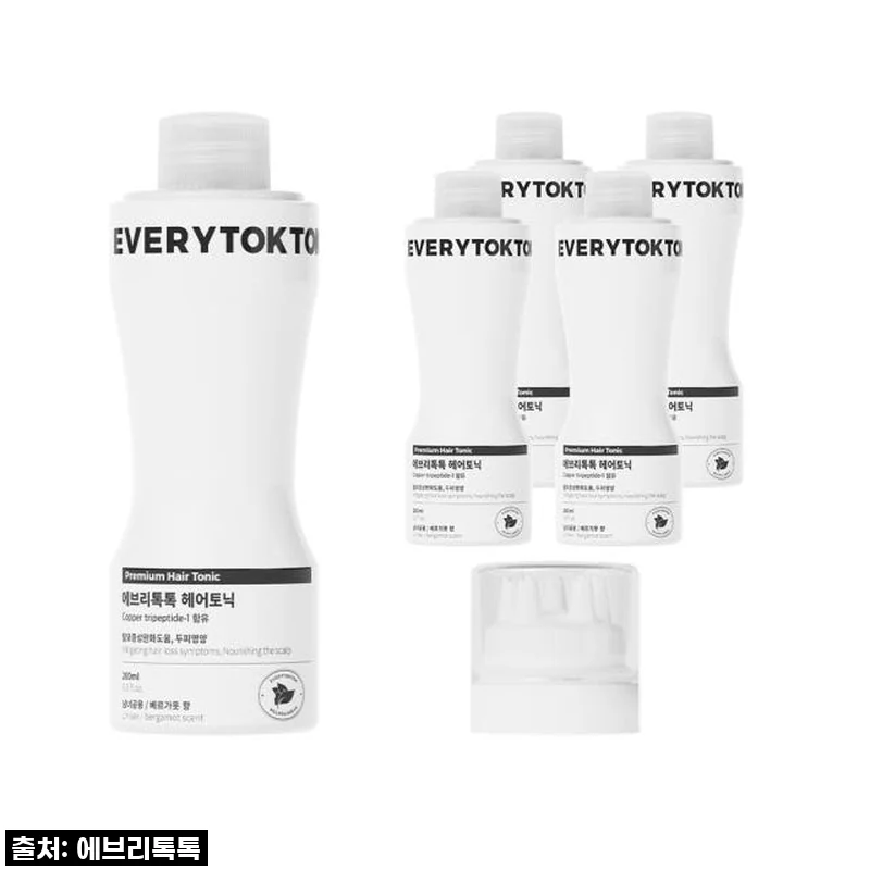 에브리톡톡 헤어토닉 200ml 리필 5개+헤드1개 8개월 세트 사용후기