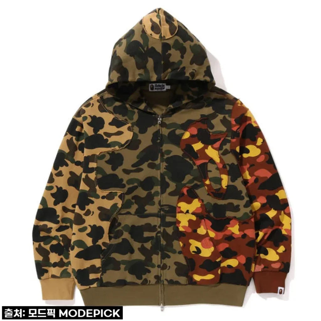 베이프 후드집업 1ST CAMO UPCYCLED RELAXED FIT FULL ZIP HOODIE 사용후기