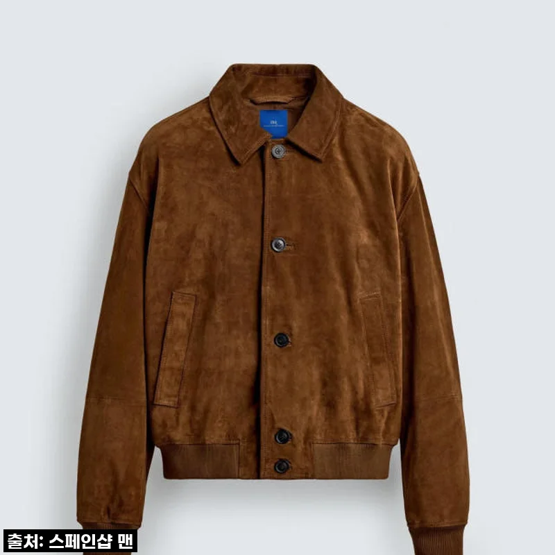 자라 크롭핏 스웨이드 레더 재킷 X 아론 레빈 TOBACCO 사용 후기