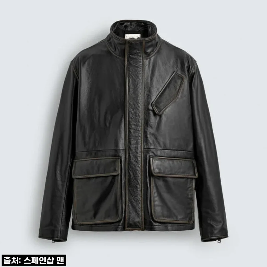 자라 한정판 빈티지 블랙 레더 재킷 사용후기