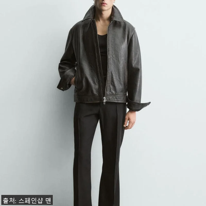 자라 한정판 빈티지 워시드 가죽 재킷 관련 이미지 1