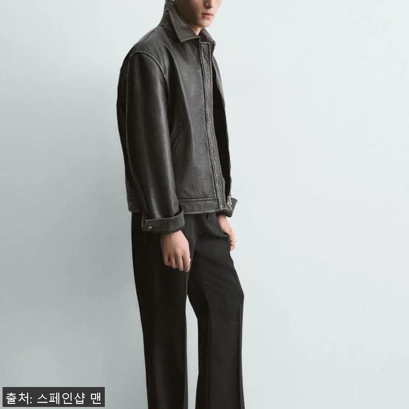자라 한정판 빈티지 워시드 가죽 재킷 관련 이미지 4