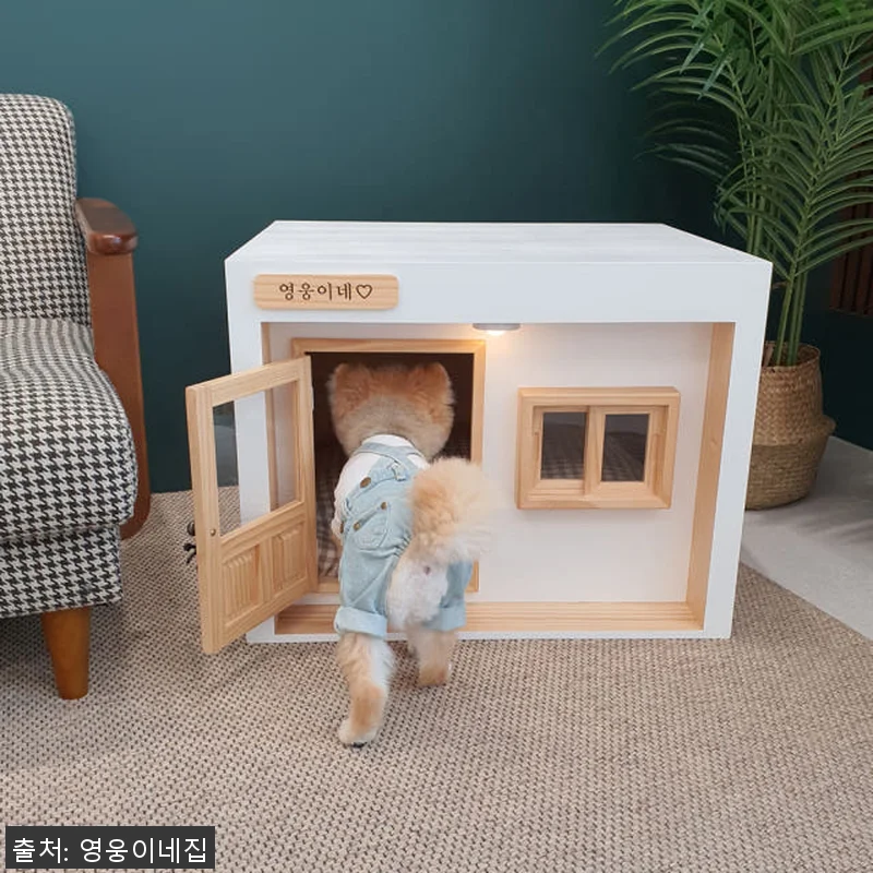 영웅이네 원목 강아지하우스 대리석 쿨 관련 이미지 4