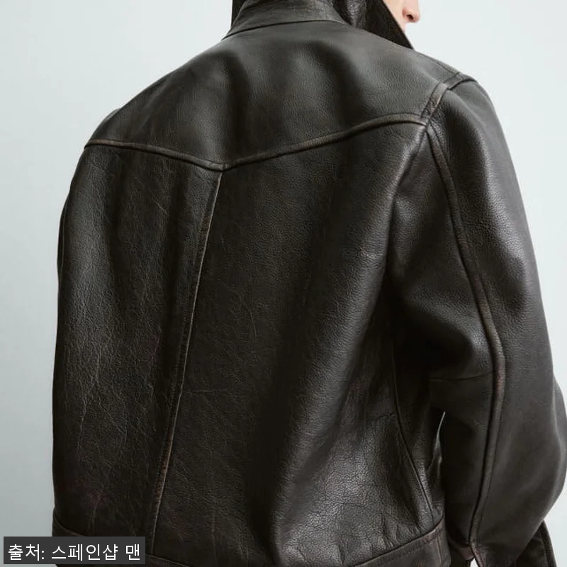 자라 한정판 빈티지 워시드 가죽 재킷 관련 이미지 5