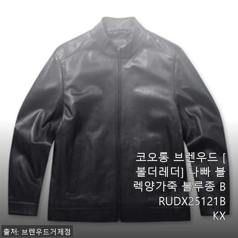 코오롱 브렌우드 볼더레더 나빠 블렉양가죽 블루종 사용후기