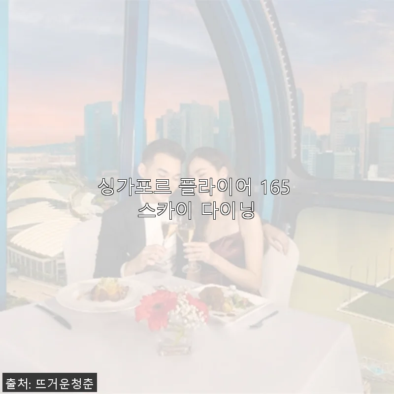 싱가포르 플라이어 165 스카이 다이닝 사용후기: 특별한 순간을 더욱 빛나게 한 경험