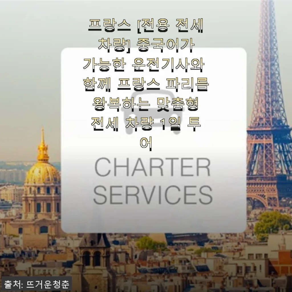 프랑스 파리 맞춤형 전세 차량 1일 투어 사용 후기와 추천