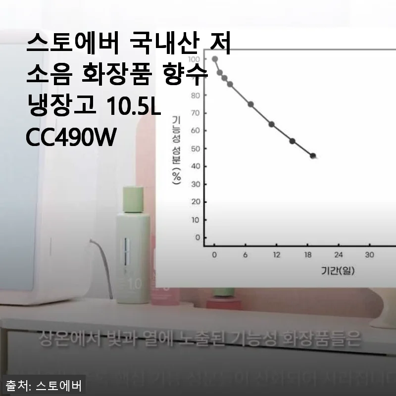 스토에버 국내산 저소음 화장품 향수 냉장고 CC490W 사용후기
