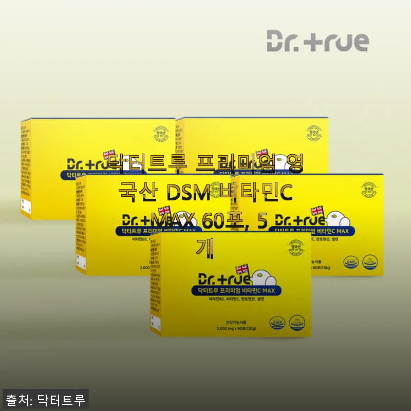 닥터트루 프리미엄 영국산 DSM 비타민C MAX 60포 5개 구매 사용후기