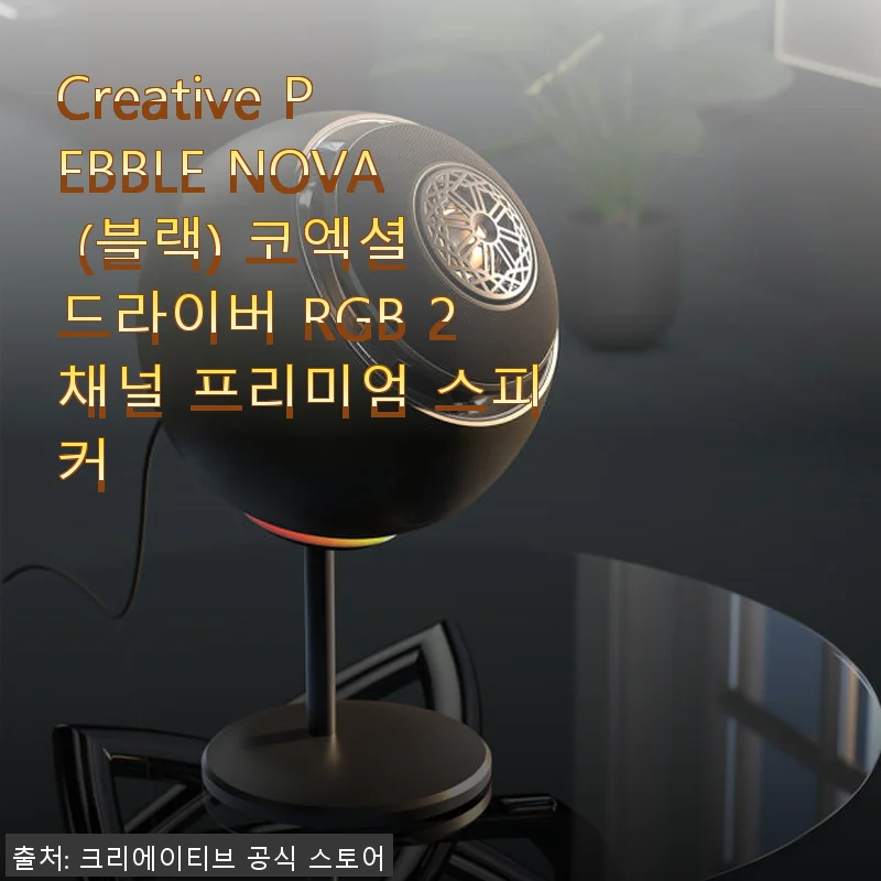 Creative PEBBLE NOVA (블랙) 코엑셜 드라이버 RGB 2채널 프리미엄 스피커 사용후기