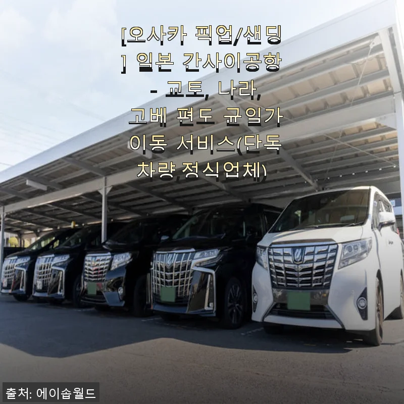 오사카 픽업/샌딩 서비스 사용후기: 간사이공항에서 교토, 나라, 고베까지 편안한 이동 경험