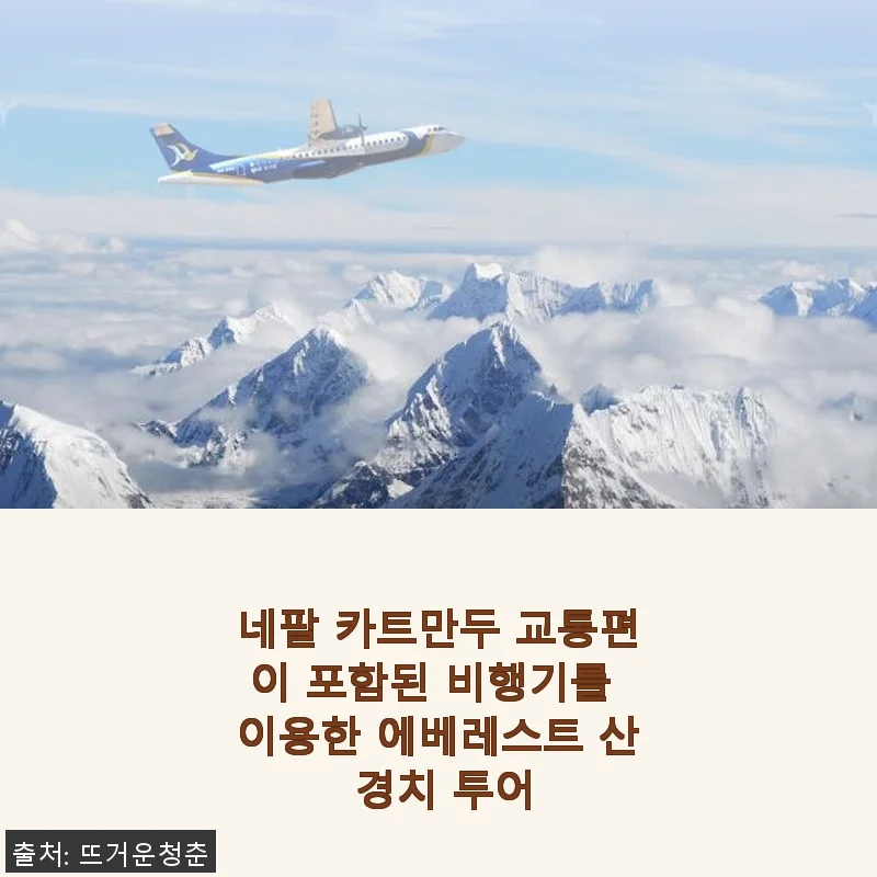 네팔 카트만두 교통편 포함 에베레스트 산 경치 투어 사용 후기