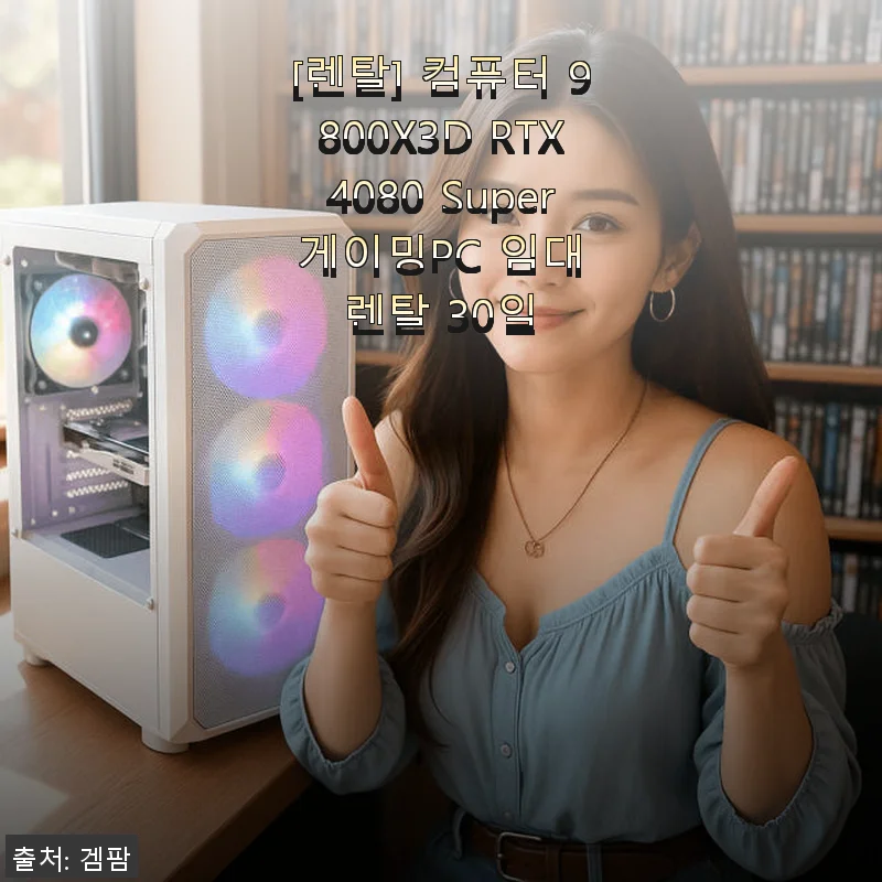 컴퓨터 9800X3D RTX4080 Super 게이밍PC 임대 렌탈 30일 사용후기