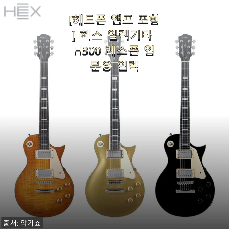 헤드폰 앰프 포함 헥스 일렉기타 H300 레스폴 입문용 사용후기