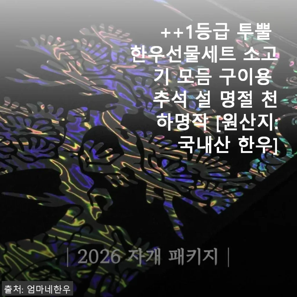 1등급 투뿔 한우선물세트, 명절 가족 모임에 딱 맞는 선택
